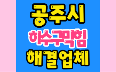 공주하수구역류 싱크대막힘 뚫음 전문 업체