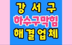 강서구하수구막힘 가양동 고압세척 뚫음