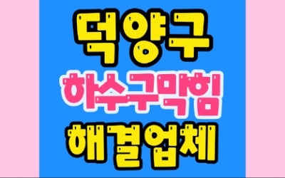 덕양구하수구막힘 하수구역류 배관뚫는 업체
