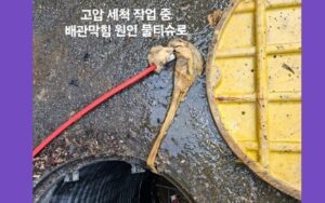 하수구막힘 원인 물티슈