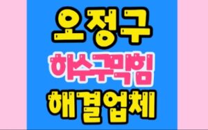 오정구싱크대막힘 원종동 하수구막힘 역류공사