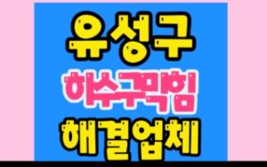 유성구하수구막힘 싱크대막힘 역류 노은동