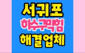 제주 서귀포싱크대막힘 하수구막힘 역류공사