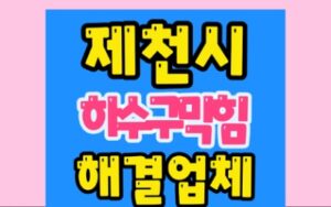 제천하수구막힘 싱크대막힘 역류 공사