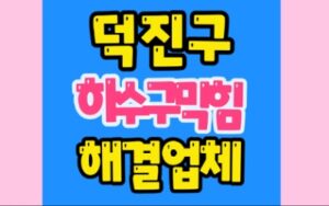 덕진구싱크대막힘 하수구막힘 변기수리