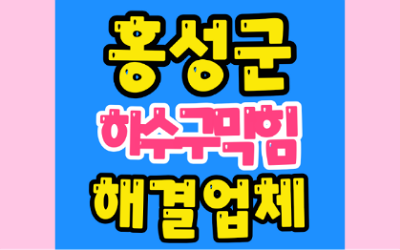 홍성싱크대막힘 하수구막힘 역류한다면 전문가에게