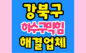 강북구하수구막힘 싱크대막힘 역류해결 팁
