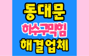 동대문구하수구막힘 싱크대막힘 물이 역류하는현상 해결