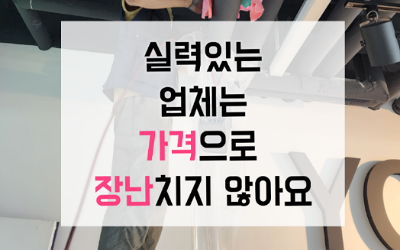 실력있는 업체는 가격으로 장난 치치 않아요