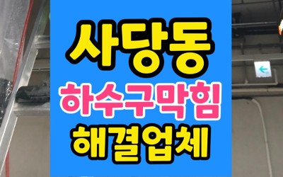 사당동 싱크대막힘 셀프 실패  하수구 역류 완벽통수
