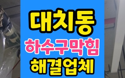 강남 대치동 싱크대막힘 김밥집 집수정 하수구 역류