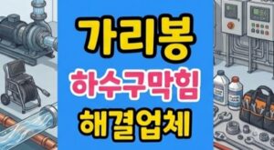 가리봉동 싱크대막힘 하수구역류 해산물 점액질 댐