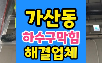 가산동 싱크대막힘 하수구막힘 숨겨진 범인의 정체