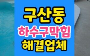구산동 싱크대막힘 하수구막힘 사료 팽창의 재난