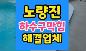 노량진동 싱크대막힘 분쇄기 채소 하수구 역류