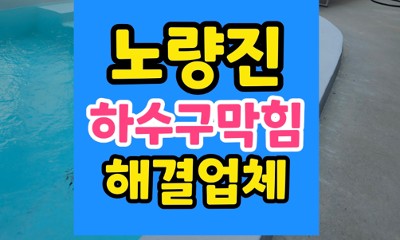 노량진동 싱크대막힘 분쇄기 채소 하수구 역류