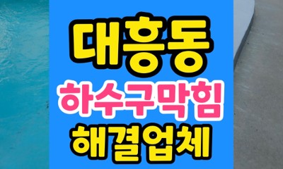 대흥동 싱크대막힘 하수구 역류 탕비실 티백 끈 완벽 해결