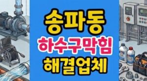 송파동 싱크대막힘 요리학원 슬라임 하수구역류 굴착없는 고압세척 통수