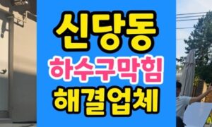 신당동 싱크대막힘 주택 역류 하수구 청소 완료