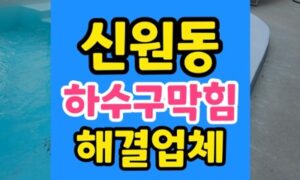 신원동 싱크대막힘 테라스 낙엽 진흙 하수구 막힘 해결