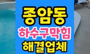 성북구 종암동 싱크대막힘 두부모래 하수구 역류