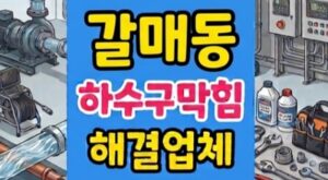 갈매동 싱크대막힘 하수구뚫음 반려견 털 역류