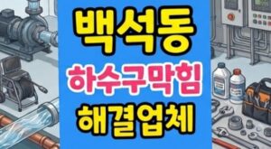 백석동 싱크대막힘 식기세척기 세제 비닐 하수구역류