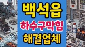 백석읍 싱크대막힘 하수구뚫음 위생비닐 때문에 역류