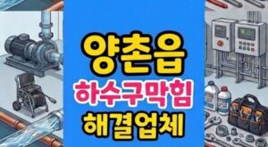 양촌읍 싱크대막힘 하수구뚫음 설탕유리화 역류 해결