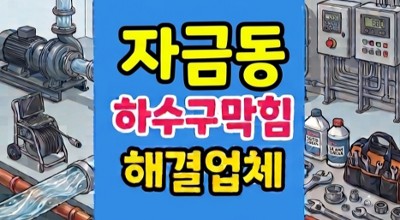 자금동 싱크대막힘 인조대리석 파편 하수구역류 스케일링