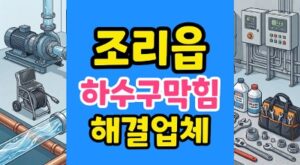 조리읍 싱크대막힘 하수구 역류 투명 레진결석