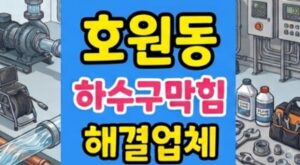 호원동 싱크대막힘 과일청 때문에 하수구역류 고압세척